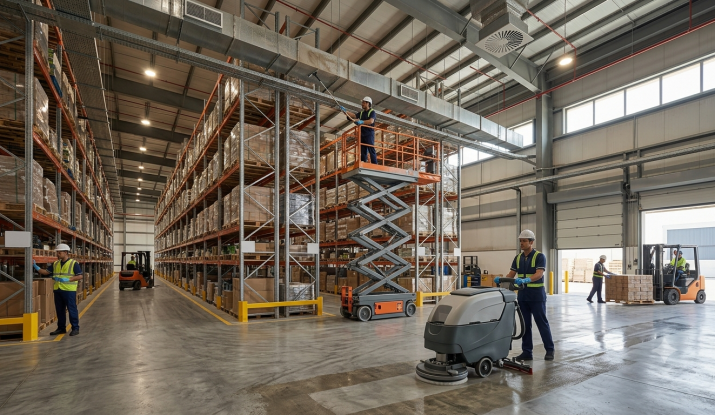 Warehouse cleaning
